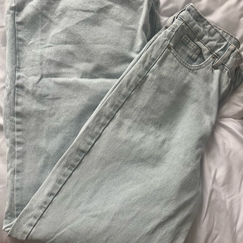 ZARA light denim flared jeans, wide leg